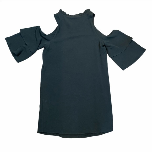 🌟🔥 BOGO Sale🔥🌟 Mossimo Black Cold Shoulder Ruffle Sleeve Shift Dress- Sz XXL - Picture 3 of 10